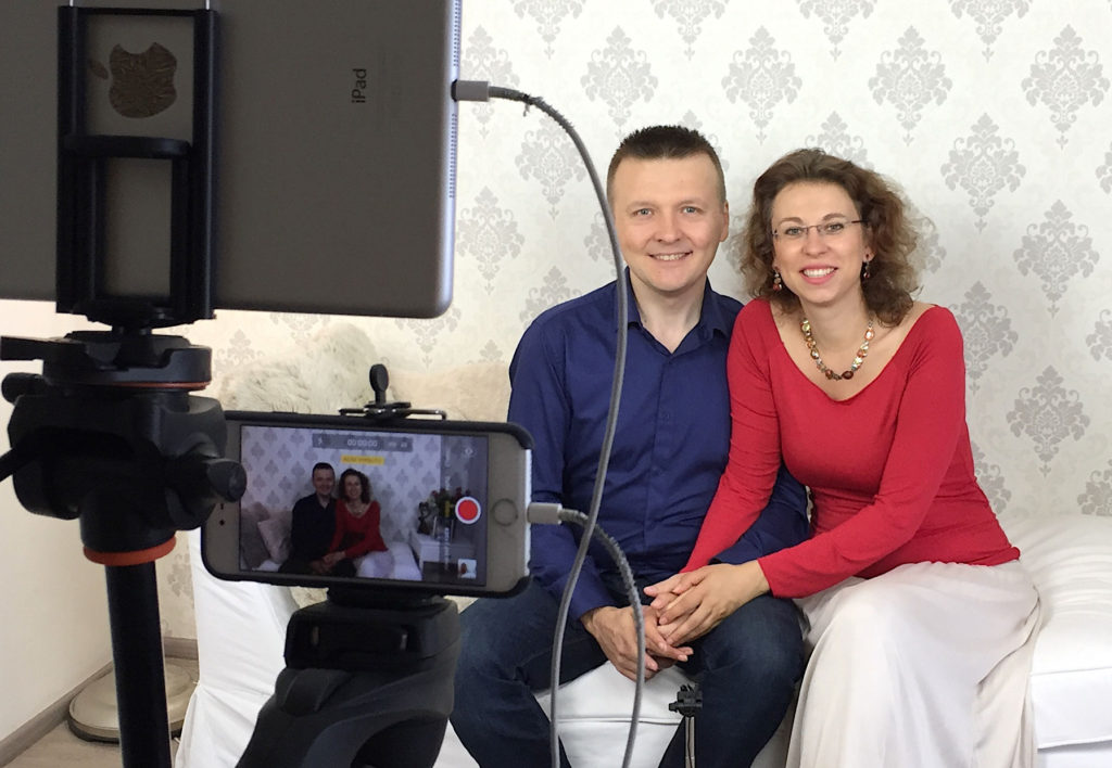 Radek a Lucie před kamerou